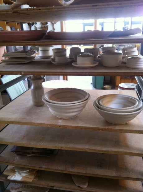 pots drying